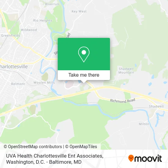 UVA Health Charlottesville Ent Associates map