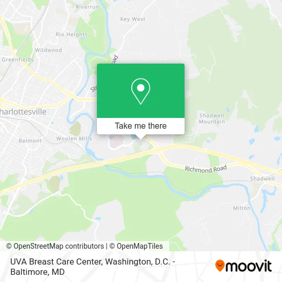 UVA Breast Care Center map