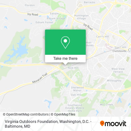 Virginia Outdoors Foundation map
