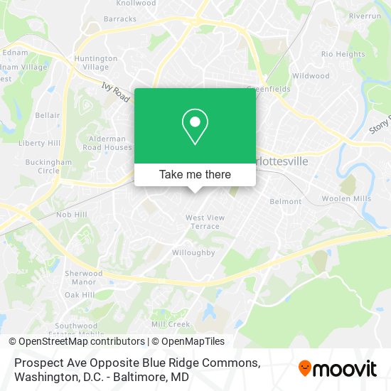 Prospect Ave Opposite Blue Ridge Commons map