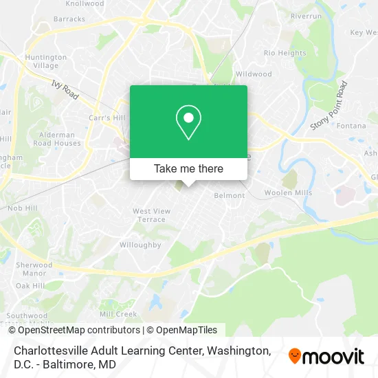 Charlottesville Adult Learning Center map
