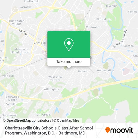 Mapa de Charlottesville City Schools Class After School Program