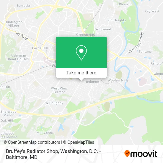 Bruffey's Radiator Shop map