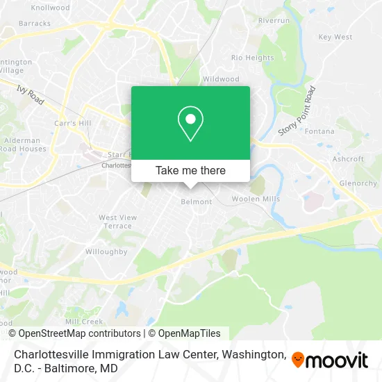 Charlottesville Immigration Law Center map
