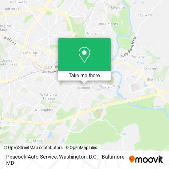 Peacock Auto Service map