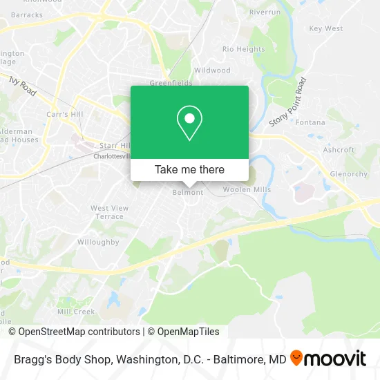 Bragg's Body Shop map