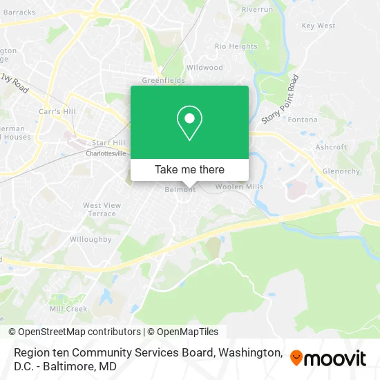 Region ten Community Services Board map