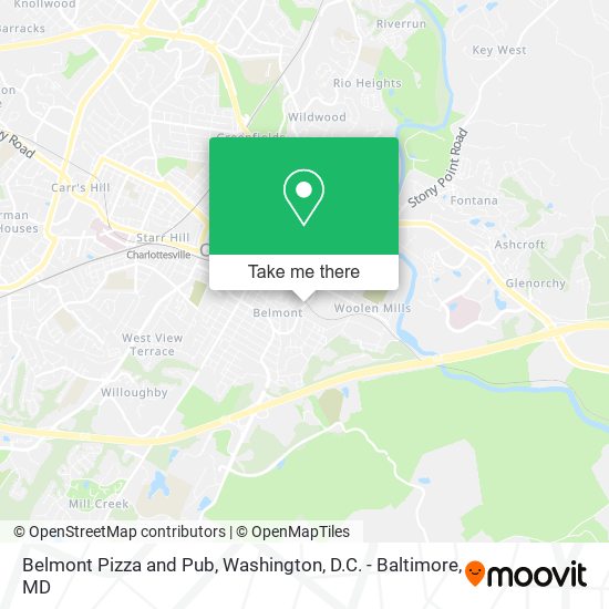 Belmont Pizza and Pub map