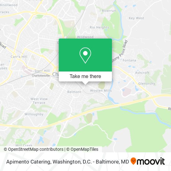 Apimento Catering map