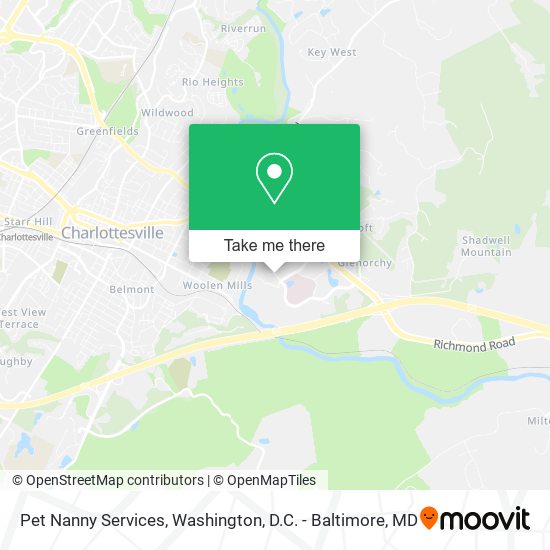 Mapa de Pet Nanny Services