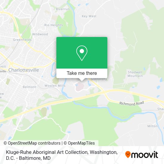 Kluge-Ruhe Aboriginal Art Collection map