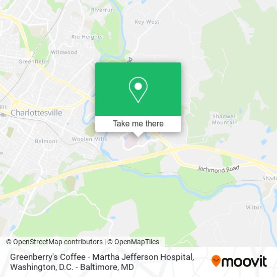 Greenberry's Coffee - Martha Jefferson Hospital map
