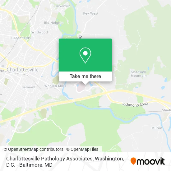 Charlottesville Pathology Associates map