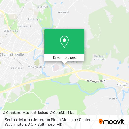 Sentara Martha Jefferson Sleep Medicine Center map
