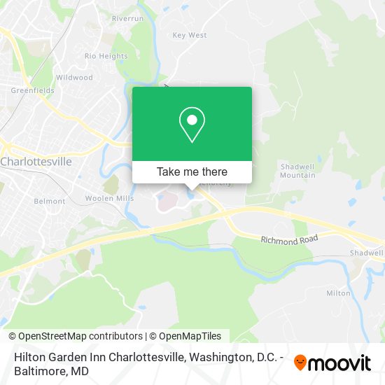 Hilton Garden Inn Charlottesville map