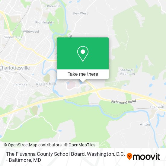 The Fluvanna County School Board map