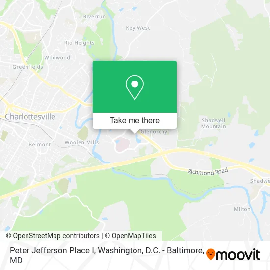 Peter Jefferson Place I map