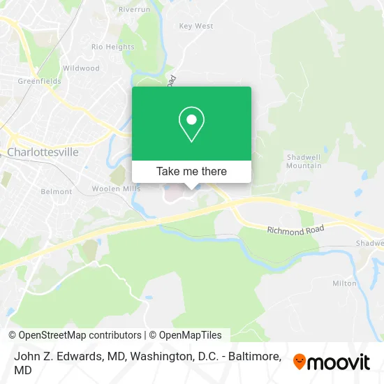 John Z. Edwards, MD map