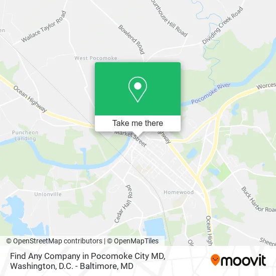 Find Any Company in Pocomoke City MD map
