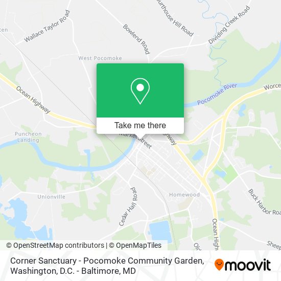 Mapa de Corner Sanctuary - Pocomoke Community Garden