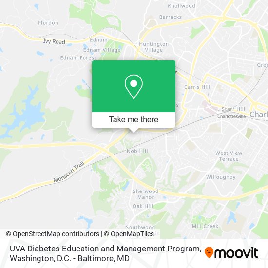 UVA Diabetes Education and Management Program map