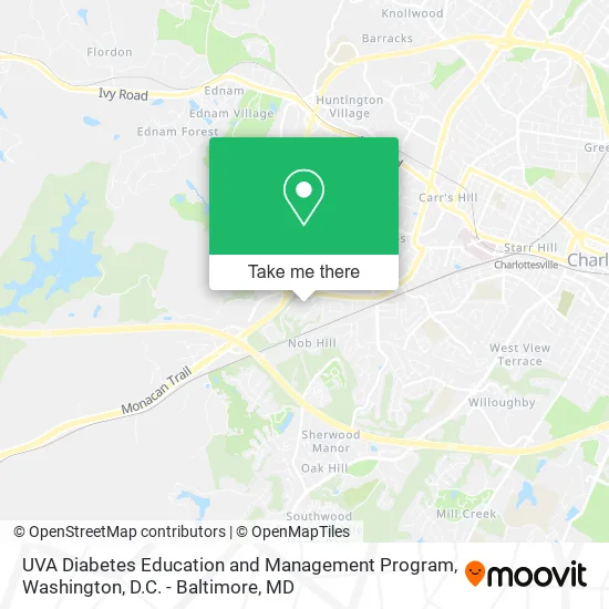 UVA Diabetes Education and Management Program map