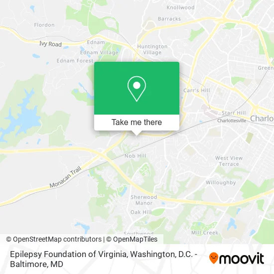 Epilepsy Foundation of Virginia map