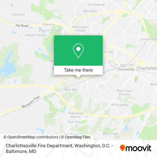 Charlottesville Fire Department map