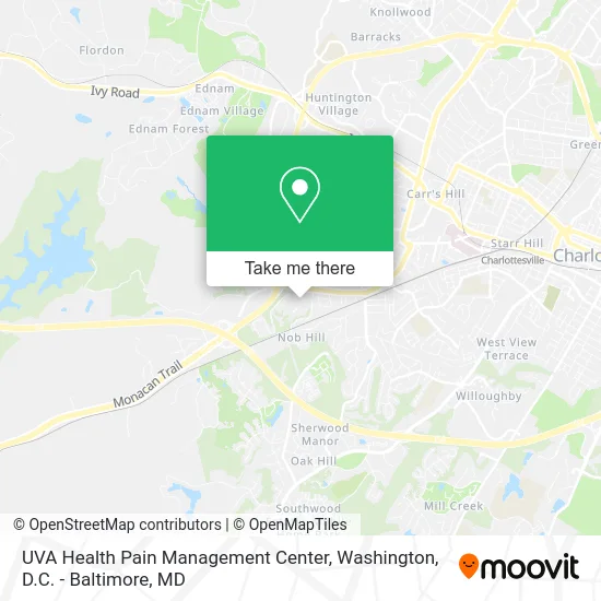 UVA Health Pain Management Center map