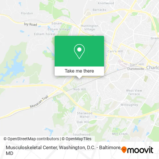 Musculoskeletal Center map