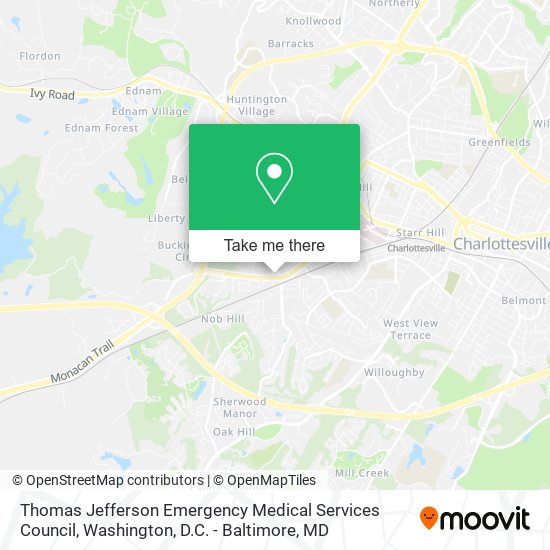 Mapa de Thomas Jefferson Emergency Medical Services Council