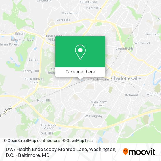 UVA Health Endoscopy Monroe Lane map