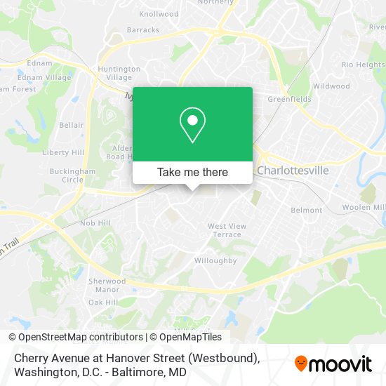 Cherry Avenue at Hanover Street (Westbound) map