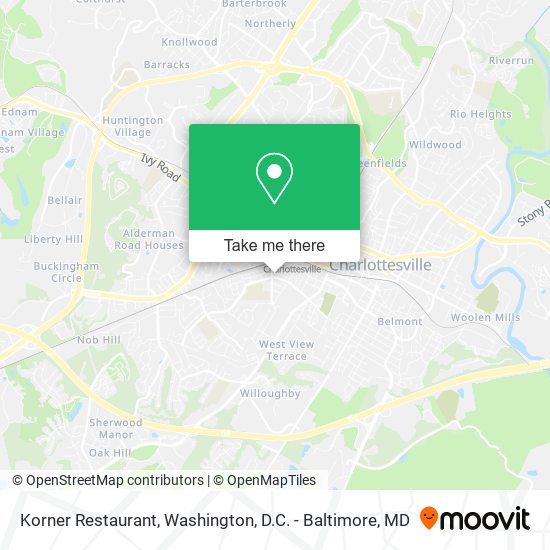 Korner Restaurant map
