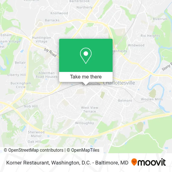 Korner Restaurant map