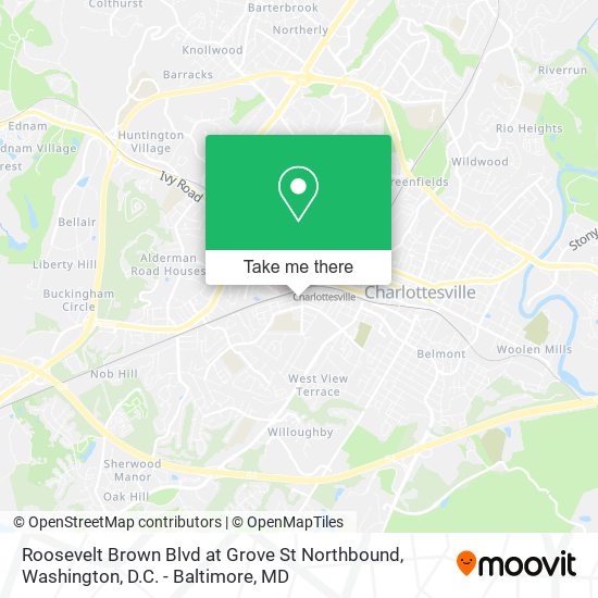 Roosevelt Brown Blvd at Grove St Northbound map