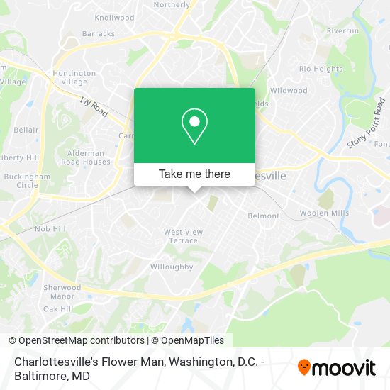 Charlottesville's Flower Man map
