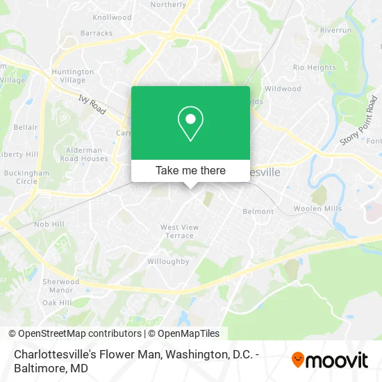 Charlottesville's Flower Man map
