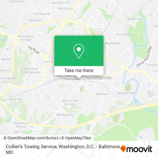 Collier's Towing Service map