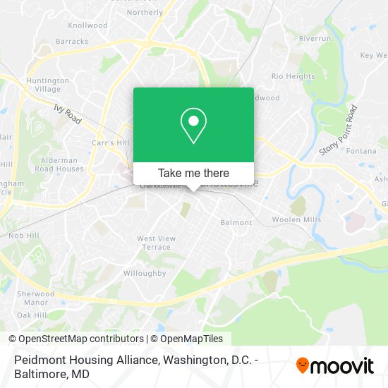 Mapa de Peidmont Housing Alliance
