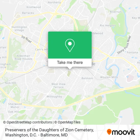 Preservers of the Daughters of Zion Cemetery map
