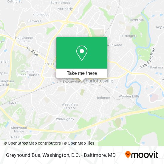 Greyhound Bus map