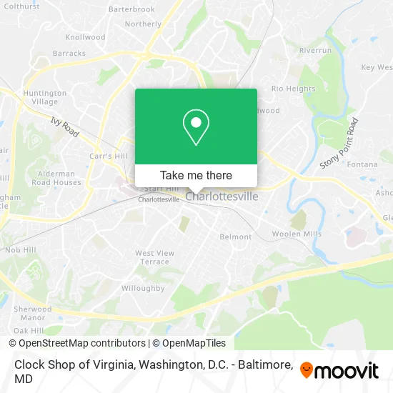 Clock Shop of Virginia map