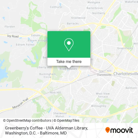 Greenberry's Coffee - UVA Alderman Library map