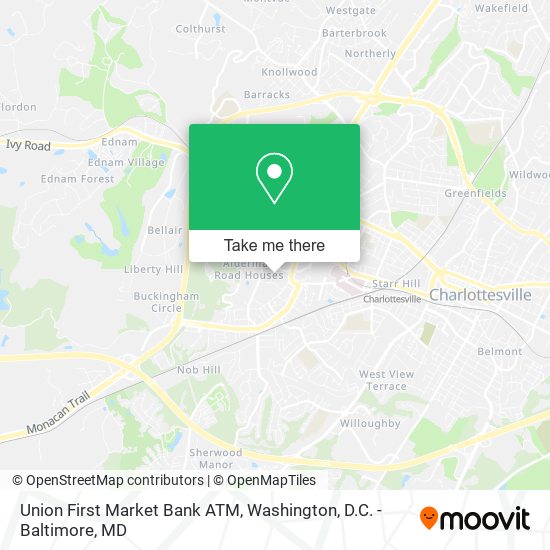 Union First Market Bank ATM map