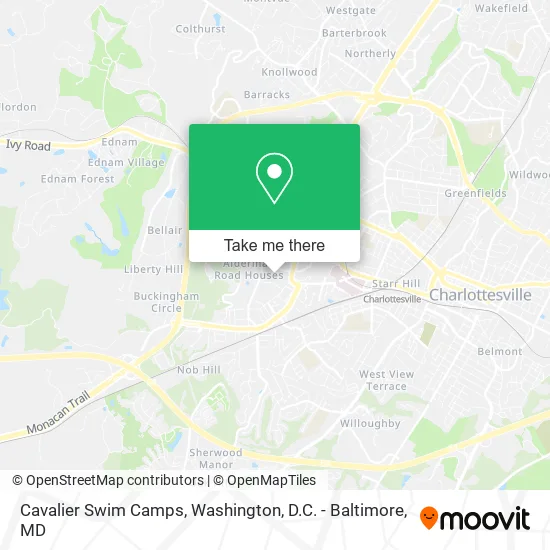 Cavalier Swim Camps map