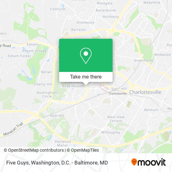 Five Guys map