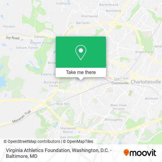 Virginia Athletics Foundation map