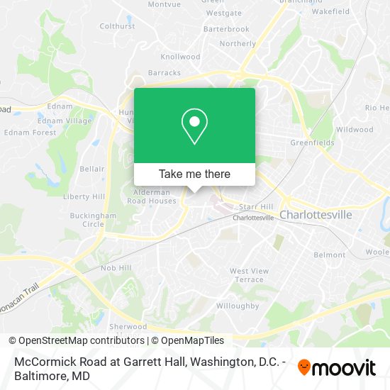 McCormick Road at Garrett Hall map