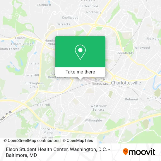 Elson Student Health Center map